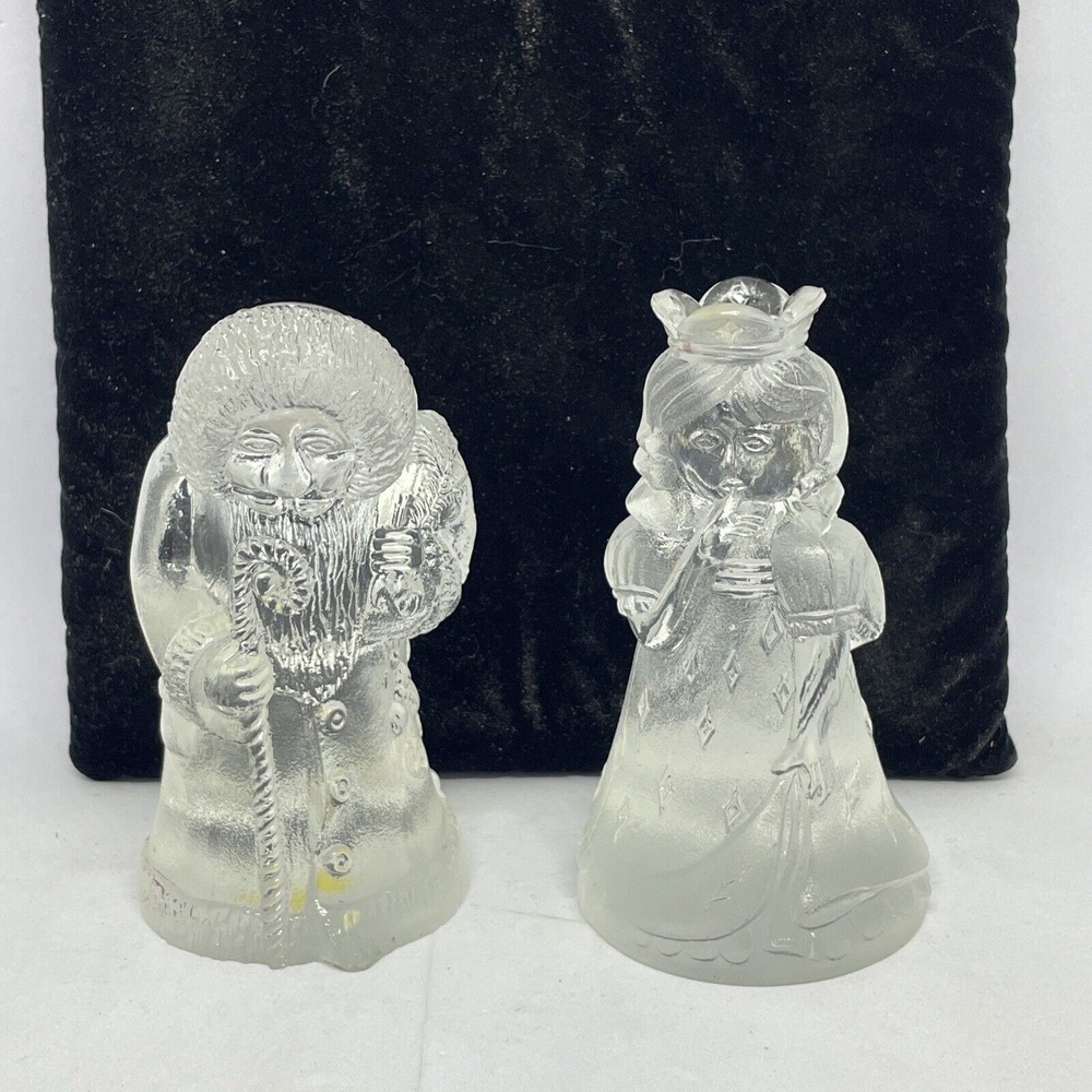 WMF Santa & Angel Taper Candlestick Holders – Leaded Crystal Christmas Figurines